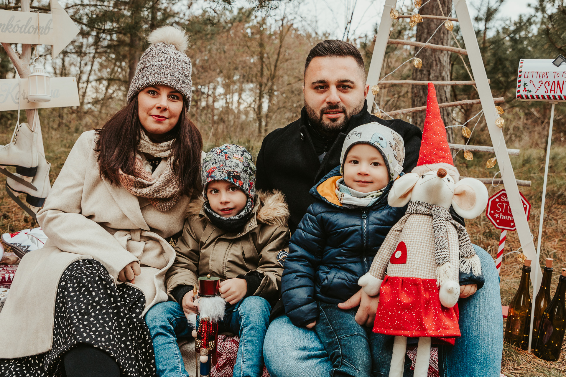 Szabadtéri karácsonyi fotózás
